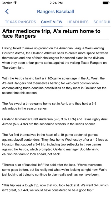 Baseball Texas - Rangers News