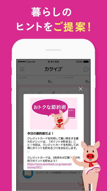 家計簿カケイブ - たまる家計簿アプリ byイオン銀行 screenshot-7