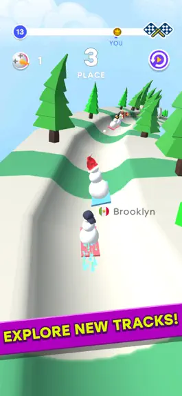 Game screenshot Snowman Race 3D PRO apk