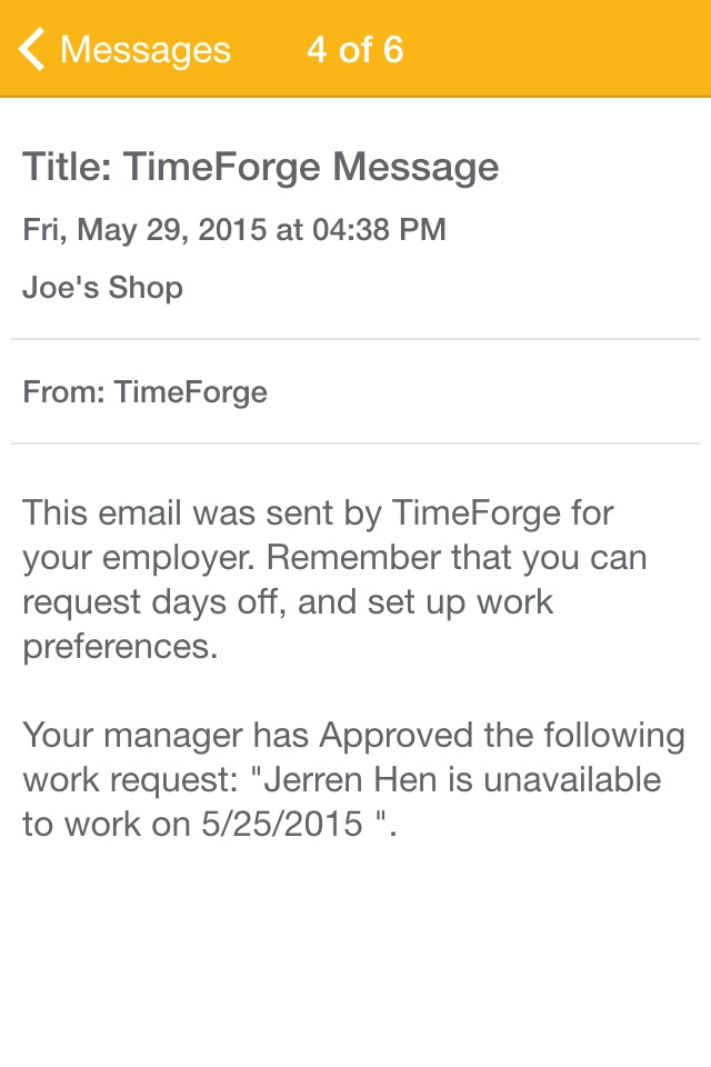 TimeForge Employee screenshot 4