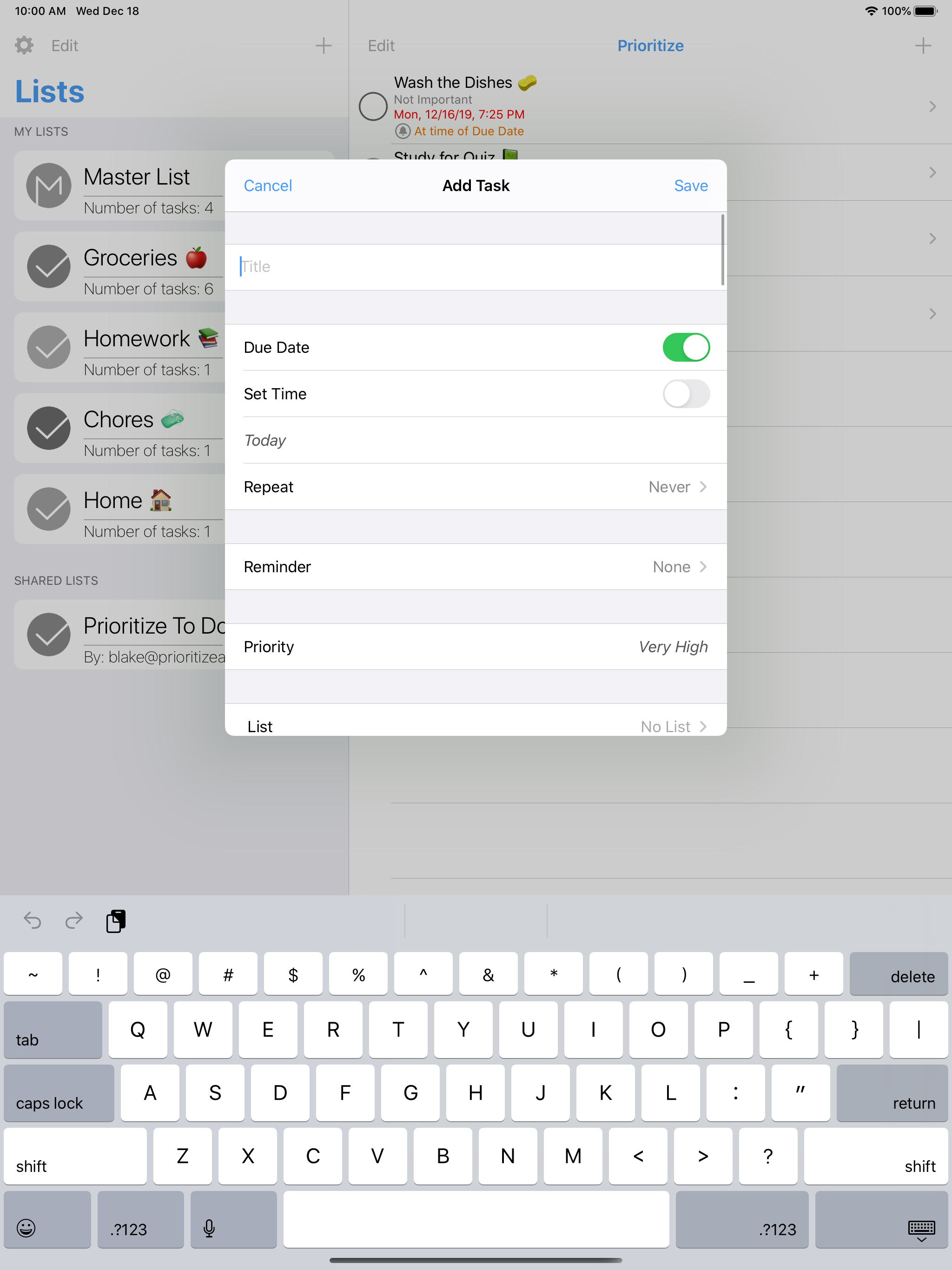 Prioritize: Organized To-Do