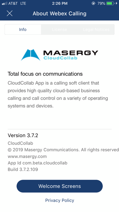 Screenshot #1 pour Masergy CloudCollab