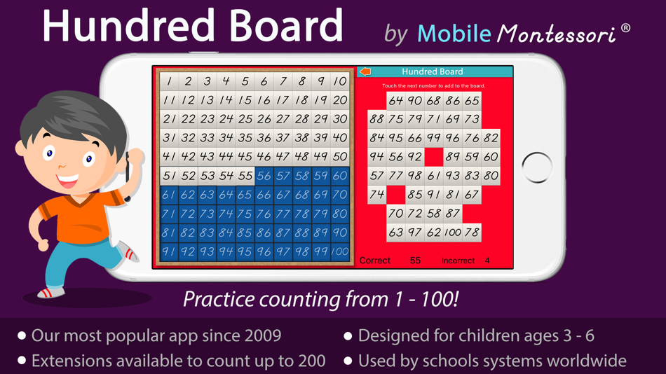 Hundred Board -Montessori Math - 7.4 - (iOS)