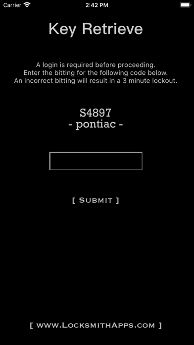 Key Retrieve Screenshot