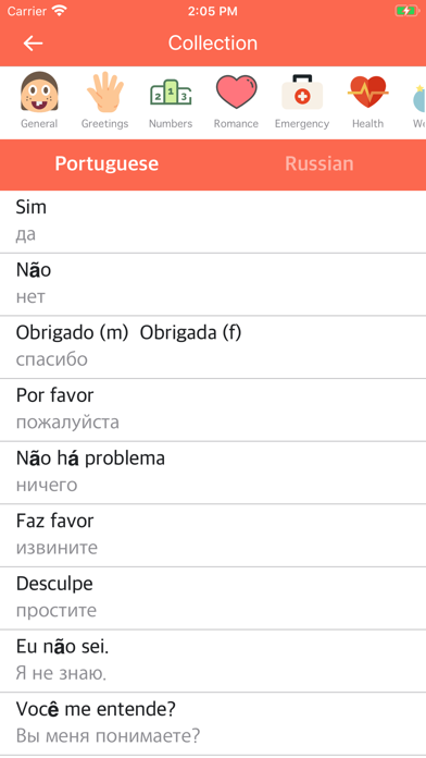 Screenshot #1 pour Portuguese-Russian Dictionary