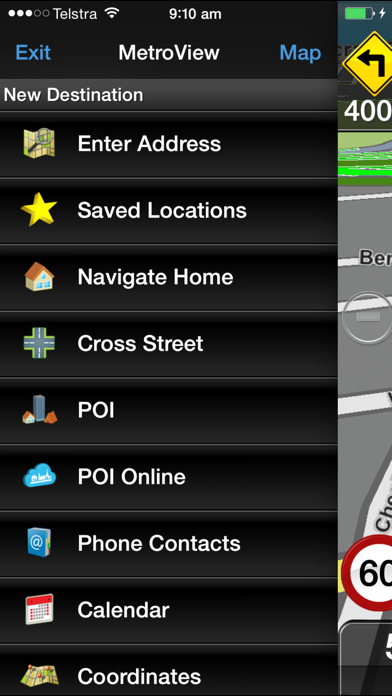 MetroView GPS Navigation Screenshot