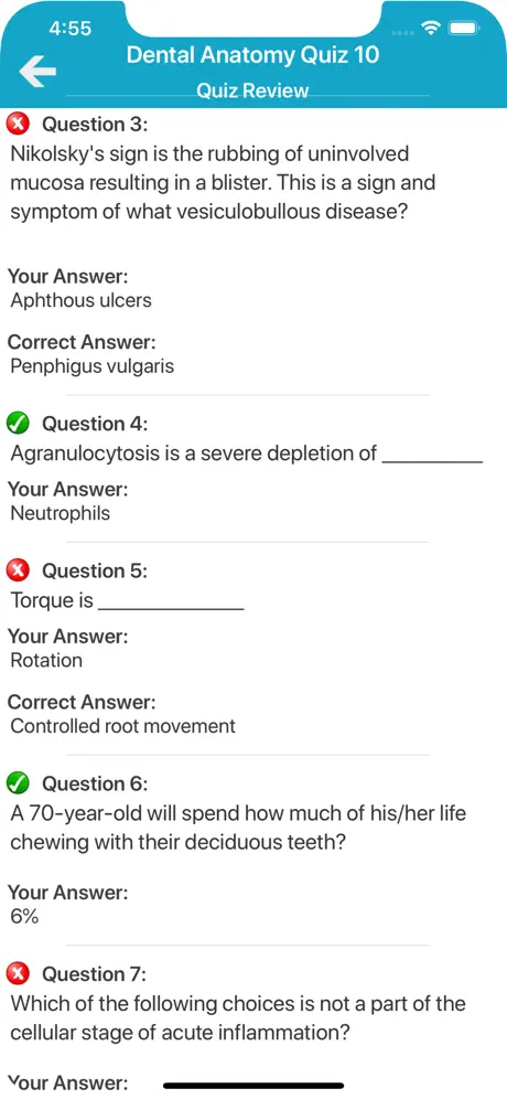 Dental Anatomy Quizzes