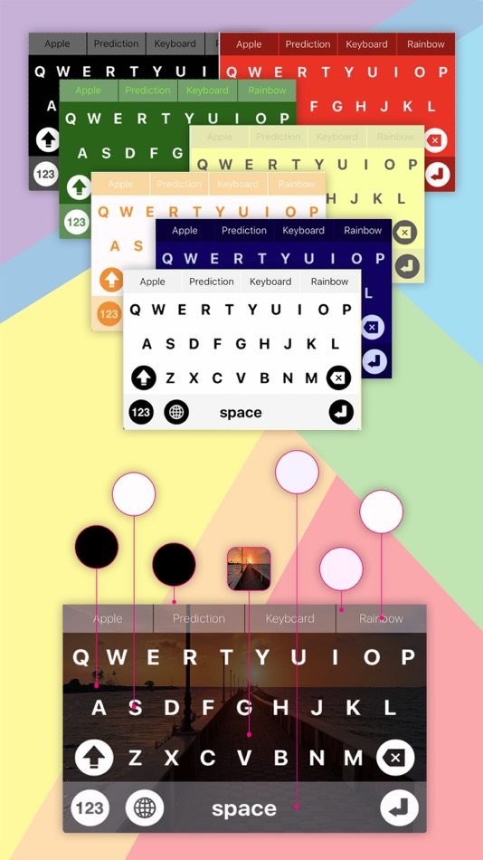#1. Rainbow Indic Keyboard (iOS) بواسطة: Reeba Sebastian