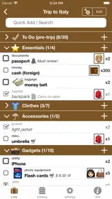 NanoPack: Smart Packing List 1