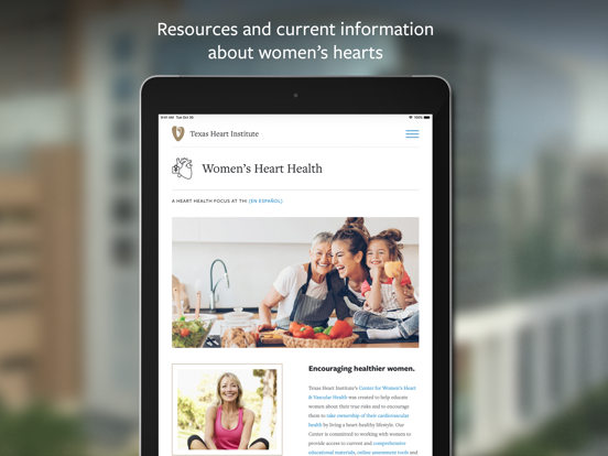 Texas Heart Institute iPad screenshot 4 - Health & Fitness app