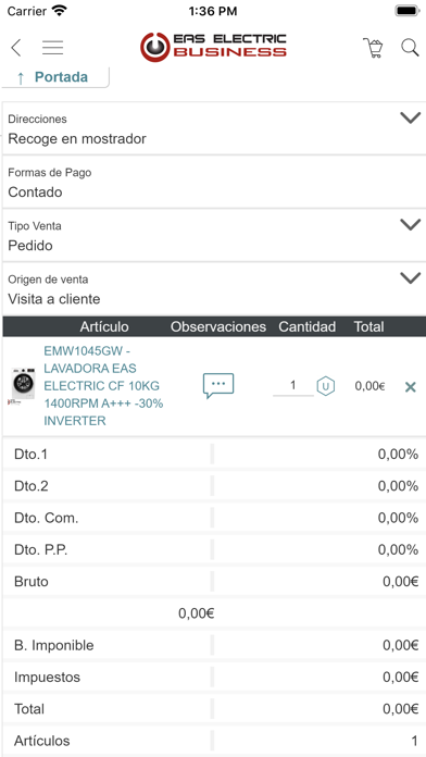 EAS Business Screenshot