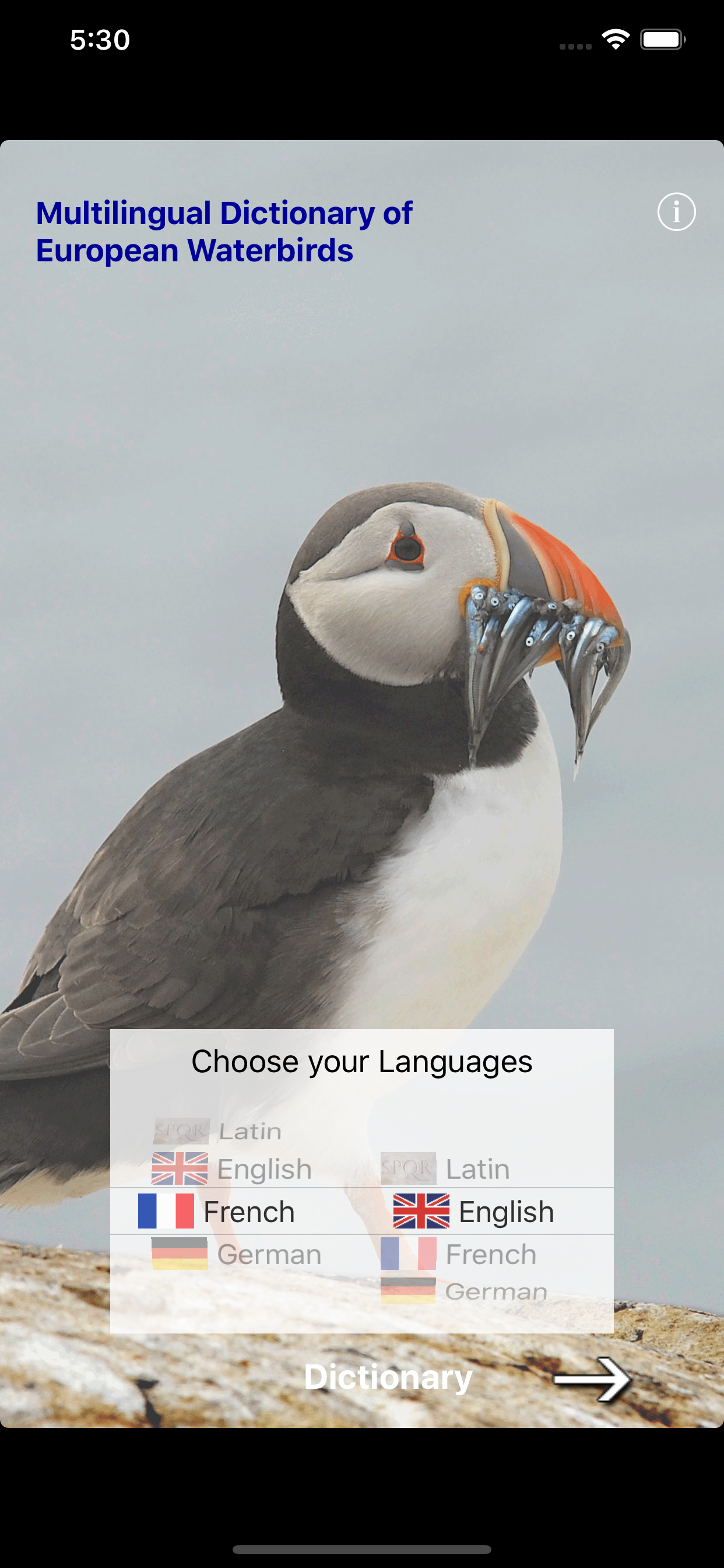 European Birds Names Lite