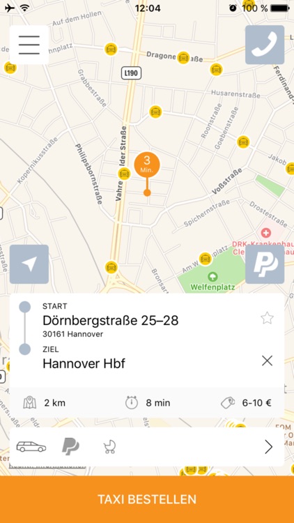 cab4me - Die Taxi-App.