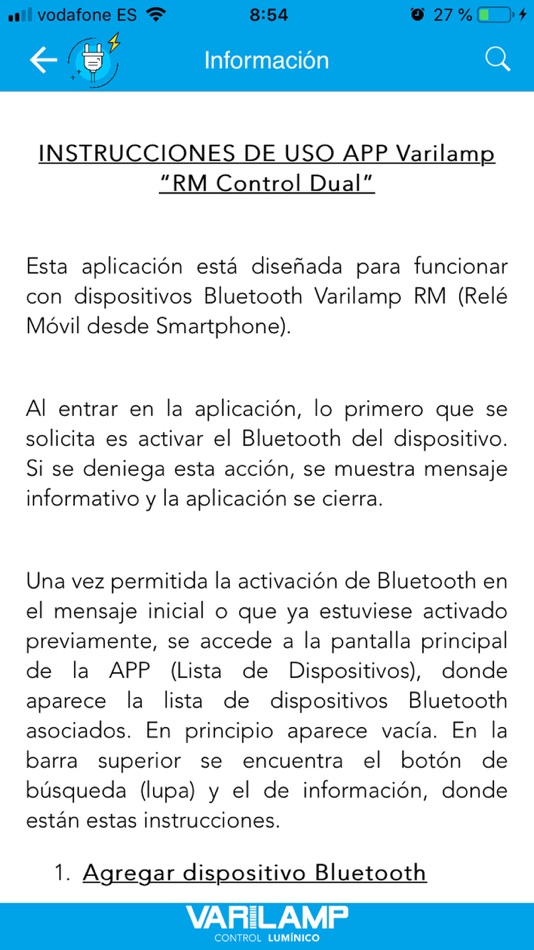 #8. RM Control Dual (iOS) Podle: VARILAMP SL