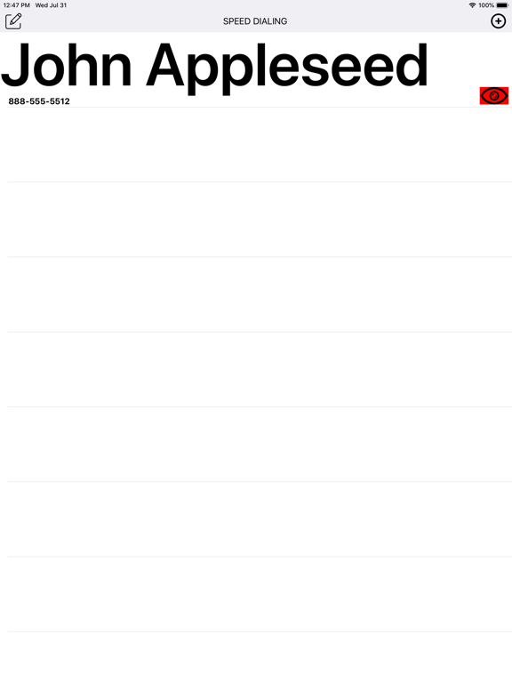 Speedy Dialing iPad screenshot