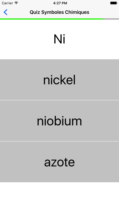 Screenshot #2 pour Quiz Symboles Chimiques