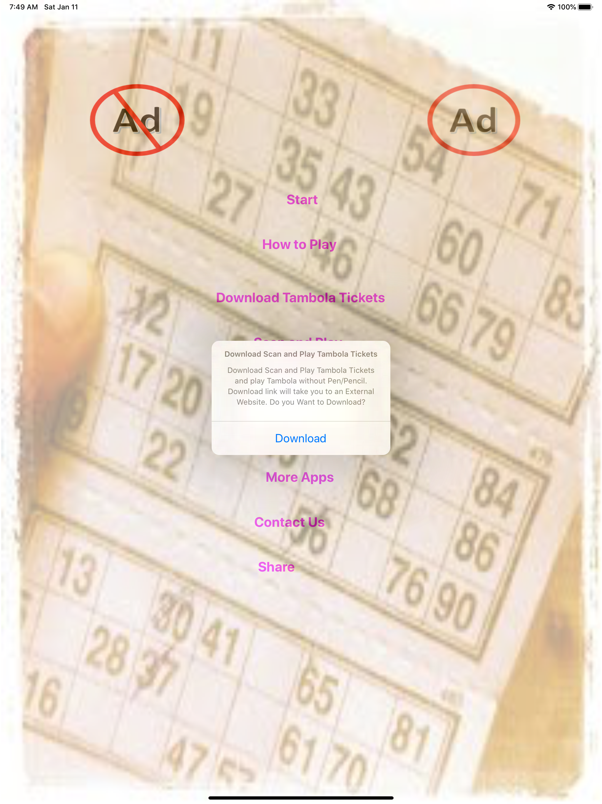 Tambola Number Caller App