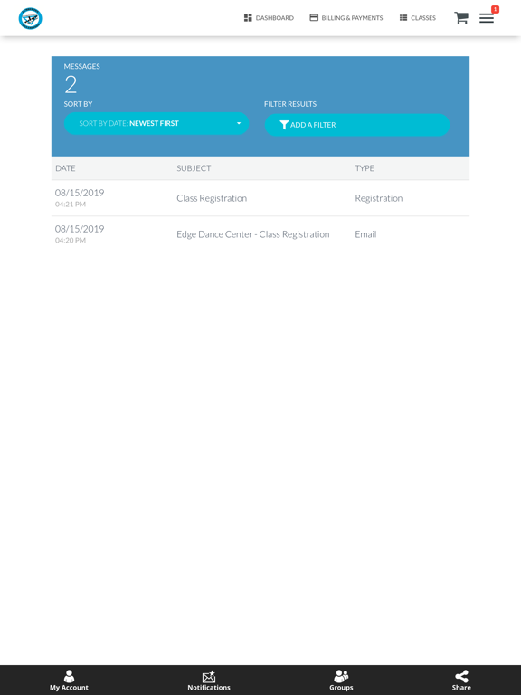 Edge Dance Center iPad screenshot 6 - Sports app