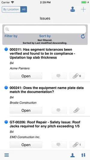 BIM 360 Field for iPhones screenshot 1
