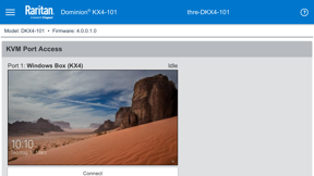 Raritan KVM screenshot
