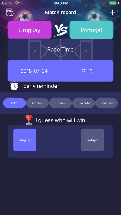 Match record-Instant view