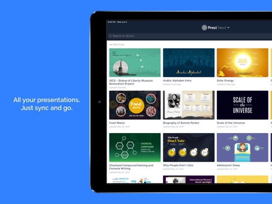 Prezi Viewer iPad app afbeelding 1