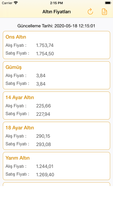 Screenshot #2 pour Altın Fiyatları