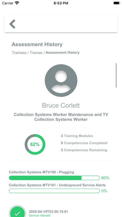 CTS Assessment Screenshot