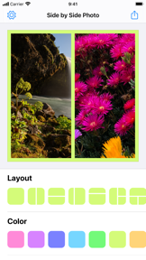 Side by Side Photo Editor Grid screenshot