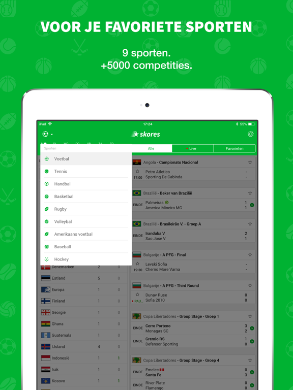 Skores- Live Uitslagen - App voor iPhone, iPad en iPod touch - AppWereld