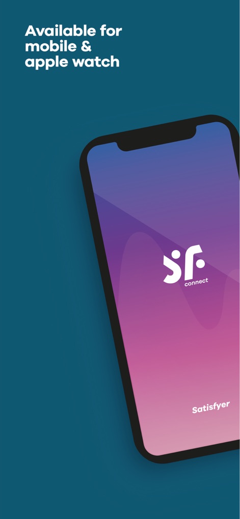Satisfyer Connect - View the app's presence on a modern iPhone, highlighting its sleek icon and overall mobile availability.