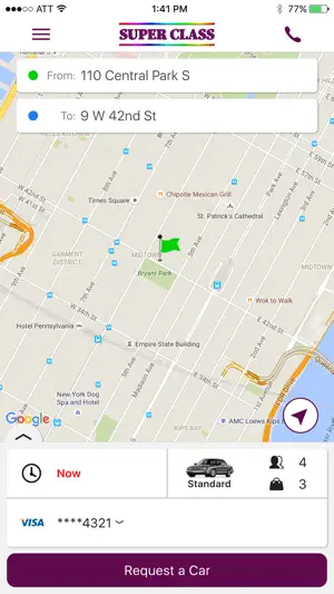 Super Class Car Service screenshot 3