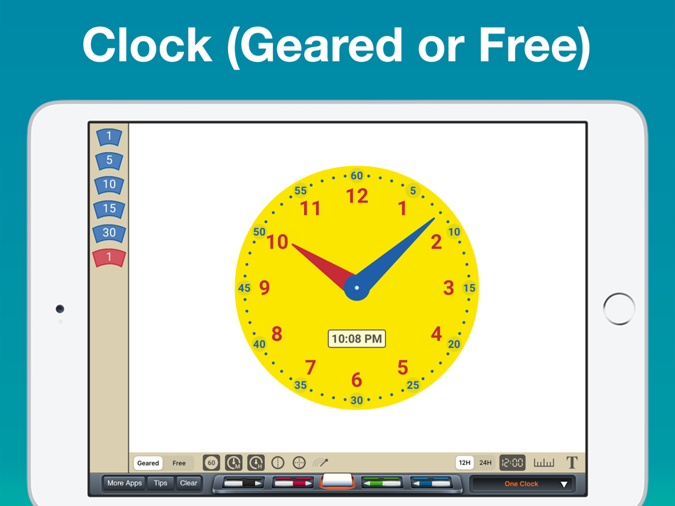 #1. Clock Manipulative (iOS) By: Brainingcamp, LLC