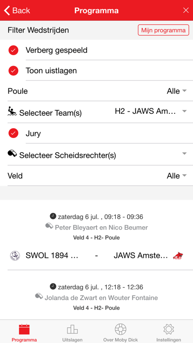 Screenshot #3 pour Moby Dick Waterpolotoernooi