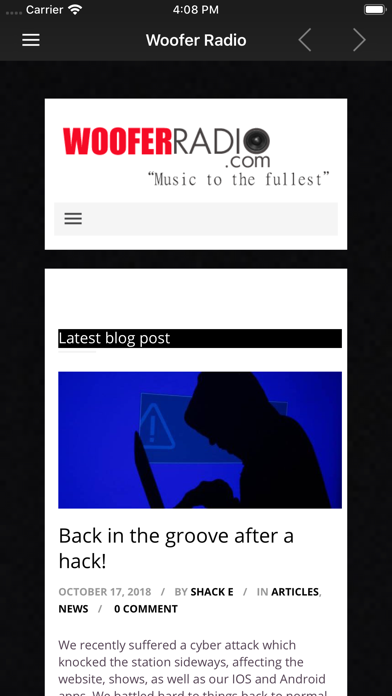 Woofer Radio Player Screenshot