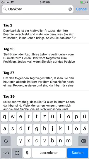 Screenshot von Das Geheimnis Täglichen Lehren auf dem iPhone 6