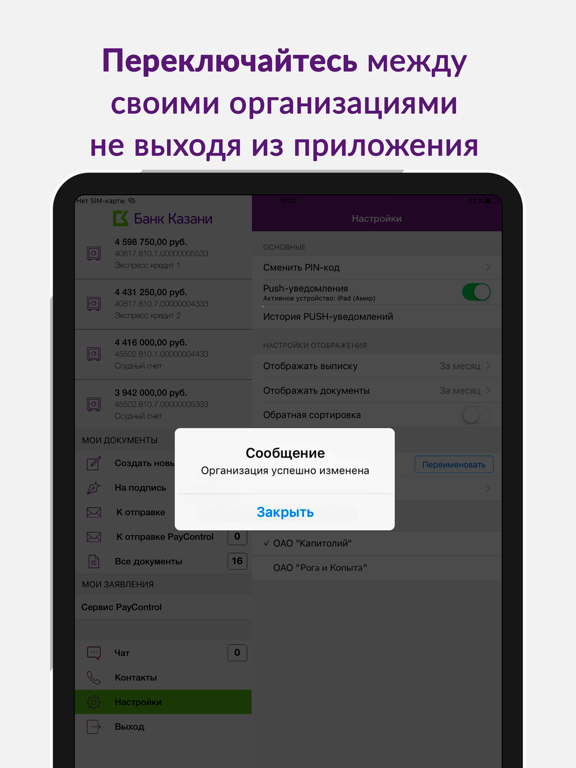 БК Бизнес iPad screenshot