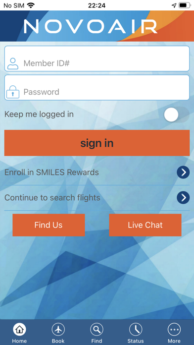 NOVOAIR Screenshot