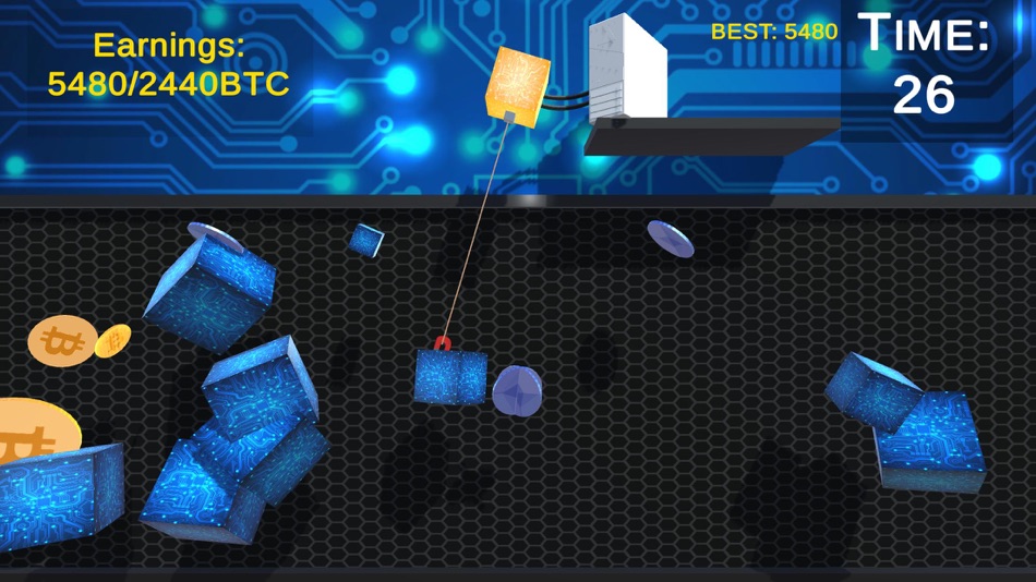 #1. Bitcoin Mining - Game (iOS) By: Oliver Rozsa