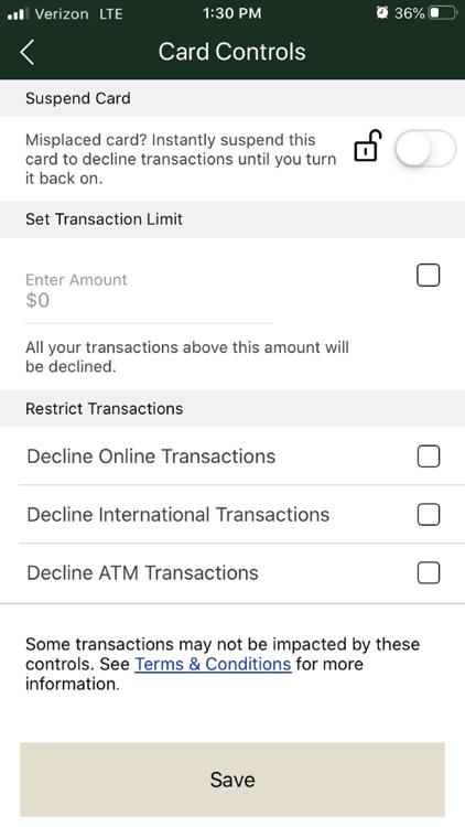 Valley Strong Card Alerts