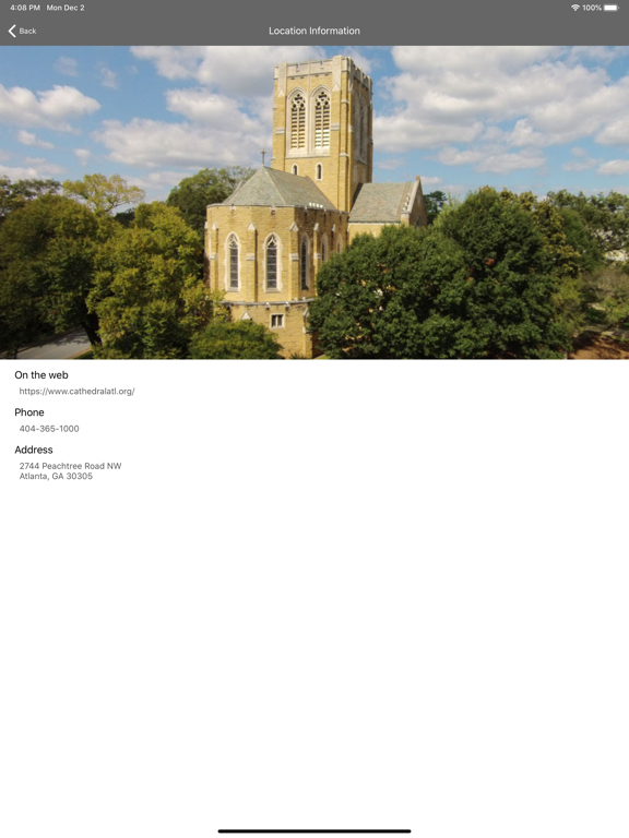 The Cathedral of St. Philip iPad screenshot 4 - Lifestyle app
