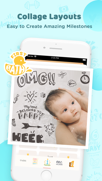 Babily - Baby Milestones Fotos iPhone screenshot 3 - Entertainment app
