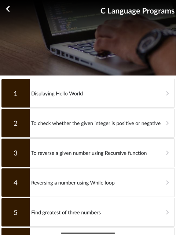 C Programming Basics iPad screenshot