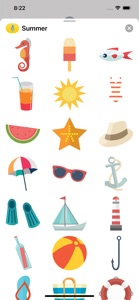 Summer Stickers Pack screenshot #1 for iPhone