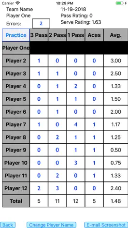 Game screenshot Vball Practice Stats-Practice apk