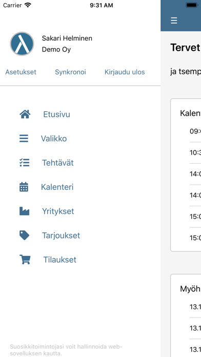 Adensy CRM Screenshot