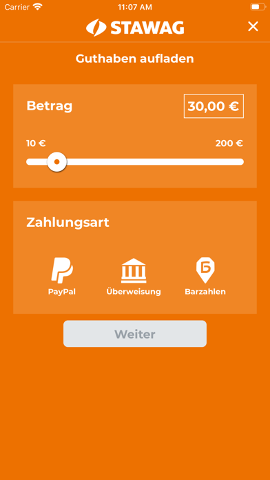 STAWAG Prepaid-Strom Screenshot