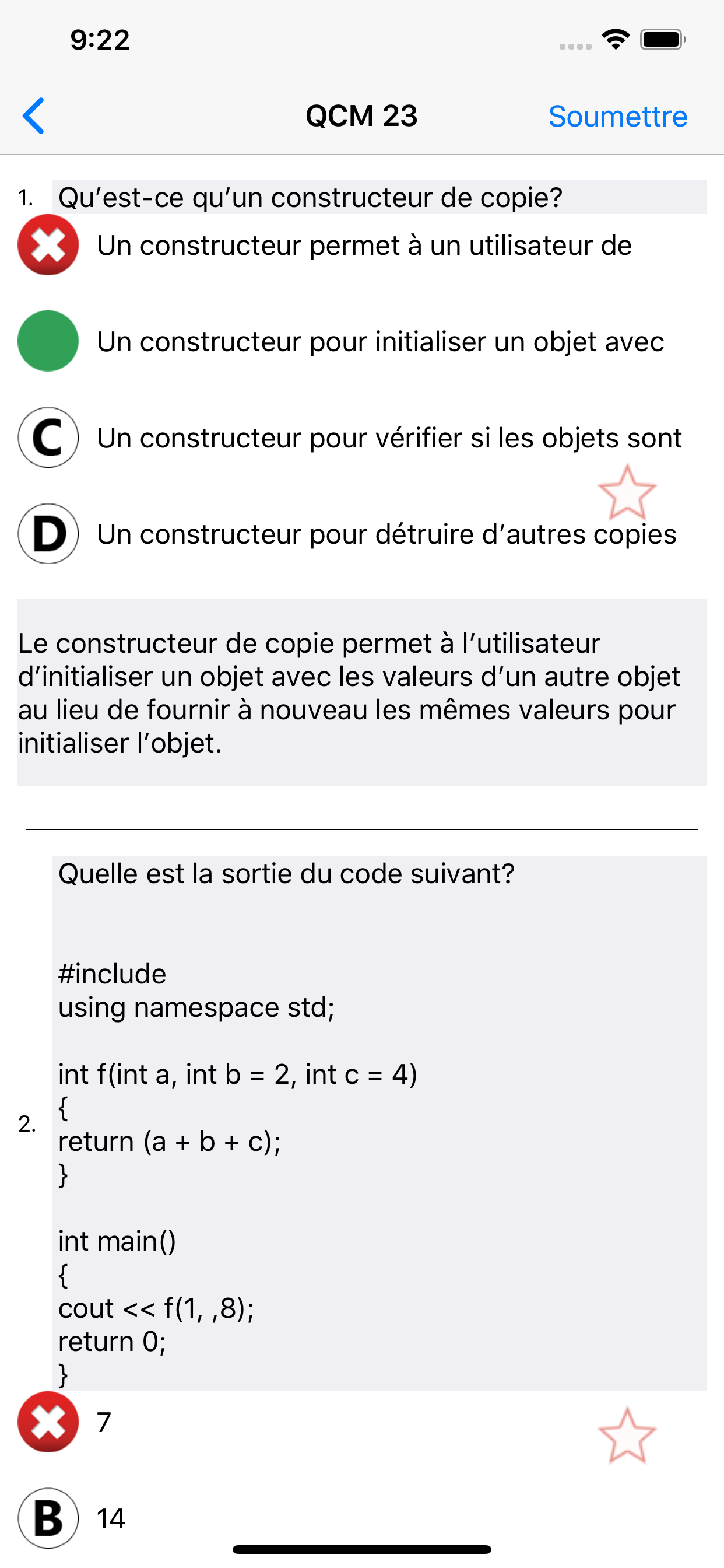 QCM C++ Entrainement