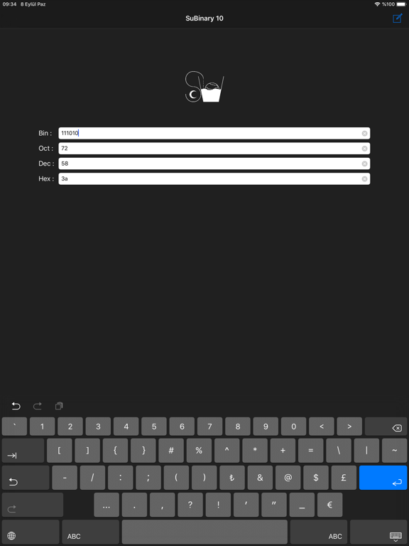SuBinary 10 iPad screenshot 3 - Utilities app