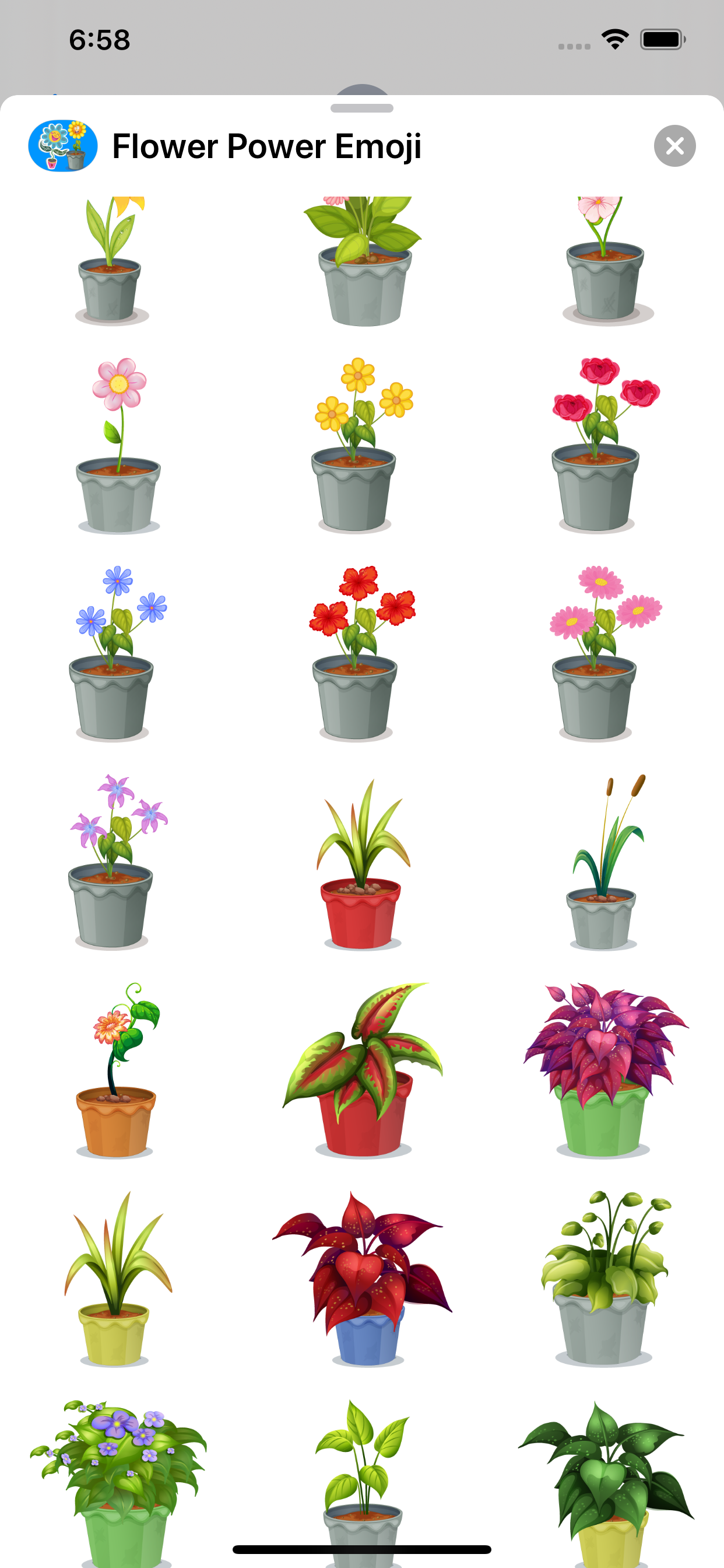 Flower Power Emoji Stickers